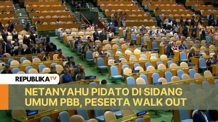 Aksi 'Walk Out' Warnai Pidato Netanyahu di Sidang Umum PBB Aksi 'Walk Out' Warnai Pidato Netanyahu di Sidang Umum PBB