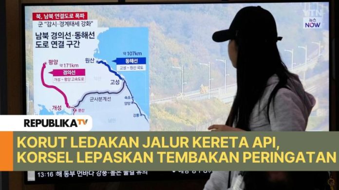 Korut Ledakan Jalur Kereta Api, Korsel Lepaskan Tembakan Peringatan Korut Ledakan Jalur Kereta Api, Korsel Lepaskan Tembakan Peringatan