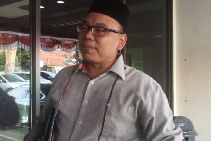 Nahra Duga Ada yang Support Gerombolan Penyerang UAH Mustofa Nahrawardaya di Dittipid Siber, Bareskrim Polri, Jakarta, Kamis (1/11).