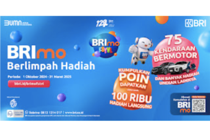 Hadir dengan 100,000+ Hadiah Langsung Hingga BMW, BRImo FSTVL Ajak BRImo FSTVL merupakan program apresiasi dari BRI kepada seluruh nasabah Tabungan BRI.