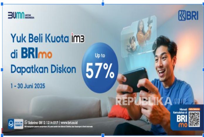 Beli Kuota IM3 Pakai Mobile Banking BRImo, Diskon Hingga 57